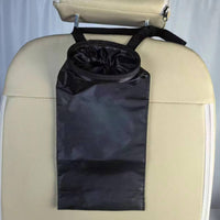 Hanging Car Trash Bag Soft-Sided Foldable Car Trash Pouch Polyester