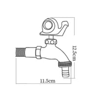 Garden Hose Spigot Rust Resistant Brass Bird Faucet for Yard