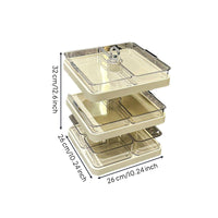 Hot Pot Tray Three-Tier Ingredient Tray with Stand Clear for Families