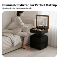 elevatingTop Vanity Nightstand Sturdy Construction for Study, Homeowners, Students
