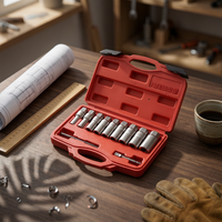 11 Pieces Nut Extractor Set High-Hardness Bolt Extractor Socket Set Heat-Treated Removal Tool for Mechanics, Workshop