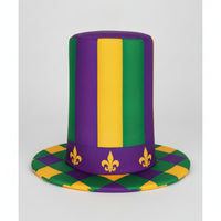 Mardi Carnival Headwear Hat Printed Carnival Top Hat Decorative for Photo Shoots