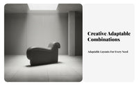 Serpentine Sectional Modern Minimalist Aesthetic Sofa Designer Look Lowstance for Interior Designers, Apartment Dwellers