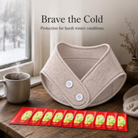 Neck Warmer with Pockets and Adjustable Buttons for Shoulder and Cervical Spine Support