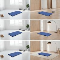 Thick Gym Mat with Handles Padded Folding Exercise Mat Long-Lasting Compact Storage for Yogis