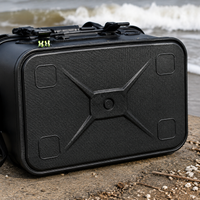 Portable Foldable Fishing Bucket, EVA 40cm, with Lid and Handle, for Bait, Small Fish and Lure, 9-12L