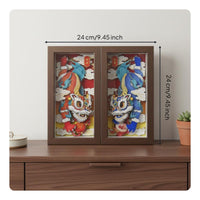 Lion Dance Paper-Papercraft Handmade 3D Paper-Cut Decorative Plaque Traditional Chinese Style for Entryway, Living Room