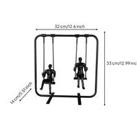 Tabletop Swing Ornament Rounded Rectangular Frame Swing Ornament Black