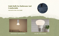 Water-resistant E27 LED bulb for showers