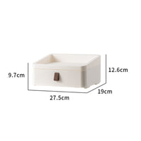 Desktop Drawer Box Compact Desk Organizer with Drawers Glossy Finish