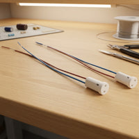 Under Cabinet Lighting Ceramic Base for Pin Base Bulbs, High Temperature Resistant Cabinet Lighting, 15cm Wire Length for DIY Projects, 12V