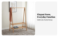 Minimalist Design Freestanding Clothes Rail Multi-Functional A-Frame Clothes Rack Space-Saving Garment Stand Easy Assembly for Apartment Dwellers, Homeowners, Bedroom, Entryway, Hallway, Dorm Room