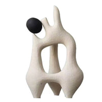 Tabletop Sculpture Minimalist Sculpture with Base Matte Figurine for Living Room, Entryway