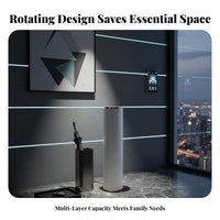 Rotating Shoe Organizer Space-Saving Cylindrical Shoe Rack Large Capacity for Apartment Dwellers, Homeowners, Entryway, Hallway, Living Room