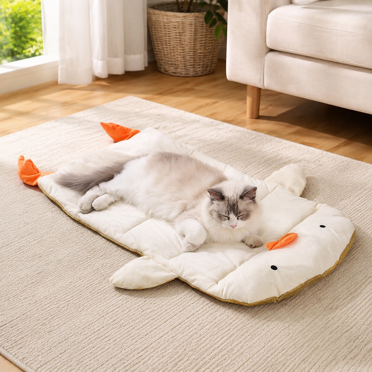 Quilted Pet Sleeping Mat Dog Bed, Washable Dog Mat for Car Boot, Breathable Fabric Dog Bed Mattress, Scratch & Chew Resistant Cat Bed