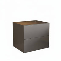 Handleless 2-Drawer Cabinet Coating Ed Finish Nightstand Minimalist Design
