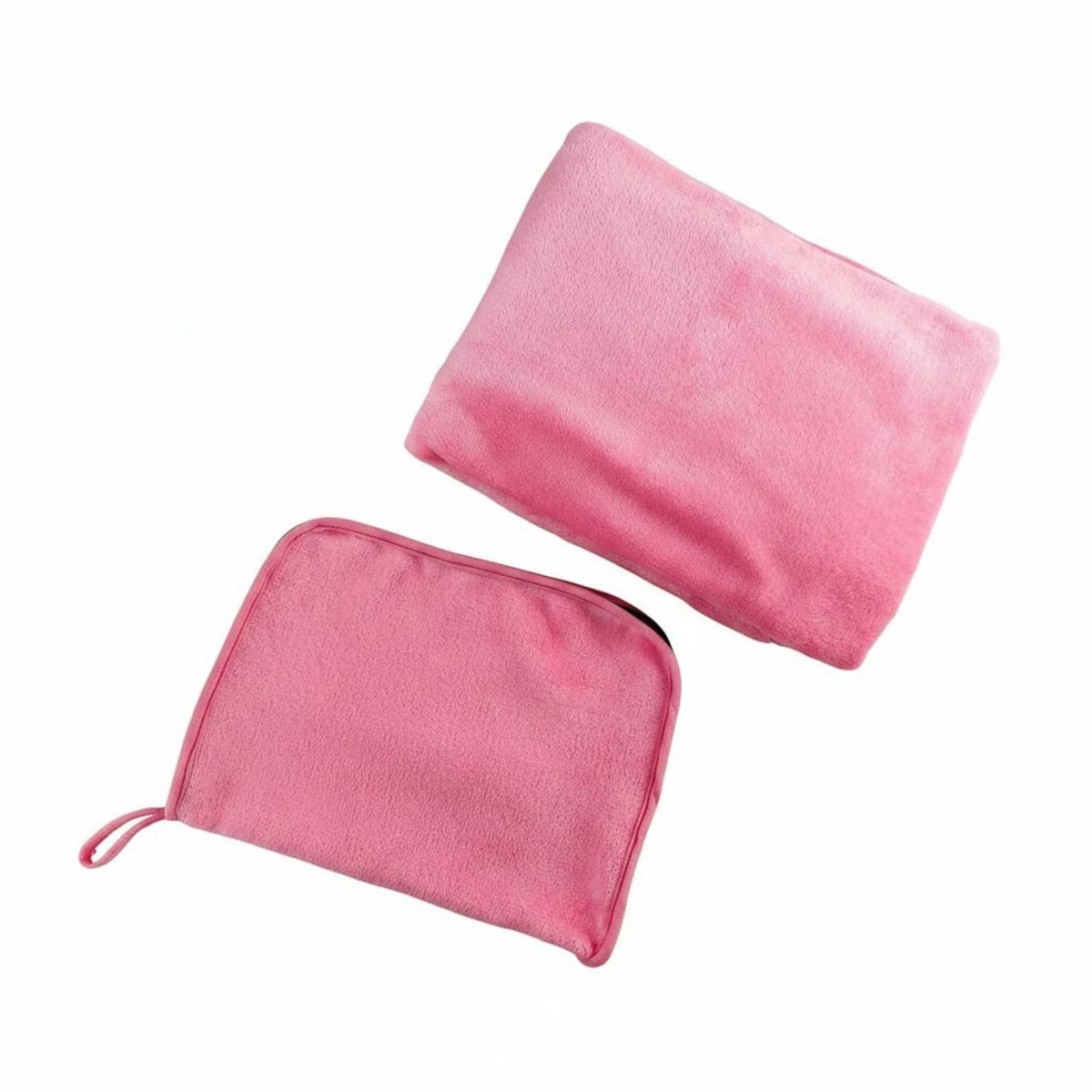 Flannel Trip Blanket Pillow Foldable Trip Blanket Pillow Set Zippered for Outdoor