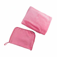 Flannel Trip Blanket Pillow Foldable Trip Blanket Pillow Set Zippered for Outdoor