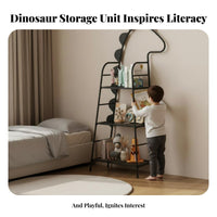 Slim Multi-Tier Shelving Unit Floor-Standing Book Organizer Space-Saving Sturdy Construction for Parents, Bedroom, Playroom