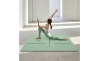 Non-Slip TPE Fitness Mat Textured Fitness Mat with Carrying Strap and Bag Cushioned Eco-Friendly for Stretching