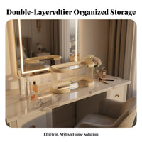 Tiered Vanity Rack Sturdy Multitiered Vanity Shelf Rustresistant for Dressing Table