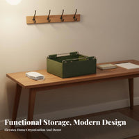 PU Leather Storage Box Multipurpose Desktop Storage Basket Easy to Clean