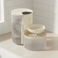 Clean Water Separator Dispenser Two Reservoir Design Wireless Feline Dispenser