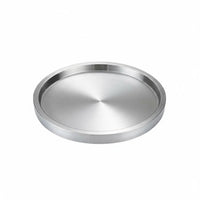 Korean BBQ Serving Tray Rust Resistant Stainless Steel Round Plate Stainless Steel Serving Tray for Restaurants, Chefs
