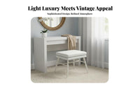 Upholstered Makeup Seat French design Vanity Stool Elegant Design for Living Room