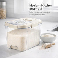 Storage Container 10kg Rice, Rice Dispenser with Measuring Cup, Airtight Kitchen Storage for Cereal, - Image 3