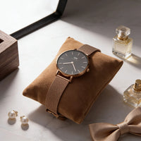 Retro Wooden Watch Storage Box with Drawer, Large Capacity, Transparent Lid
