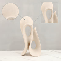 Abstract Sculpture Hollow Resin Sculpture Compact Tabletop Ornament for Entryway, Office