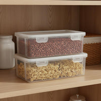 Transparent Seasoning Container Space Saving Clear Pantry Organizer Bin