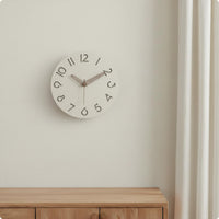 Cream Design Wall Timepiece Non-Ticking Quiet Wall Timepiece Easy to Read