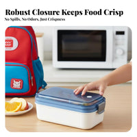 Compartment Meal Box Portable Divided Lunch Container Long-Lasting for Travel