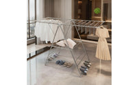Stainless Steel Laundry Drying Rack Foldable Folding Drying Rack Space-Saving Heavy Duty for Balcony, Apartment