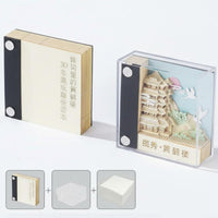 Creative Gift 3D Paper Carving Memo Pad Aesthetic Design Tear-Away Sculpture Notepad Multifunctional for Students, Gifting, Study Room, Home