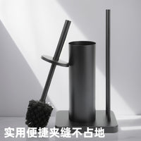 卫生间落地夹缝置物架纸巾收纳架浴室长柄家用马桶刷座厕所刷套装