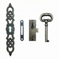 4 Pieces Vintage Clock Lock Hardware Set Decorative Grandfather Clock Lock