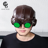 Steampunk PU Flight Cap for Halloween Cosplay