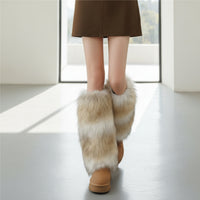 Synthetic Pile Leg Warmers Soft Leg Warmers Shaggy Boot Covers for Women, Dancers, Winter, Streetwear, Festivals