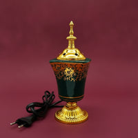 Plug-in Electric Incense Burner Ornate Ceramic Incense Burner Glossy No Open Flame for, Meditation