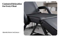 Long-Lasting PU Leather Upholstery Adjustable Bed High-Density Foam Cushion Adjustable Chair Heavy Duty Steel Frame Folding Esthetician Chair Ergonomic for Microblading Technicians, Estheticians, Spa Professionals, Mobile Services