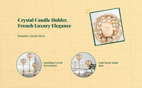 Crystal Candle Holder French Style Glass Tealight Decor