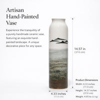 Hand-painted Ceramic Vase, Zen Style