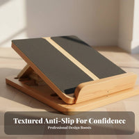 Wooden Slant Board Solid Wood Construction Non-Slip Incline Board for Beginners