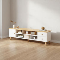 Nordic Theme TV Cabinet Space-Saving Contemporary Television Stand Versatile Modern Media Console for Apartment, Bedroom