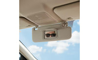 Gray Car Sun Visor Easy to Install Sun Visor with Mirror Cover Foldable Auto Sunshade Lightweight for Windshield