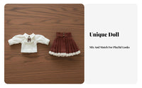 1/12 Scale Doll skirt and shirt Outfit Lace Trim Doll Clothing Set for 6inch Action Figures