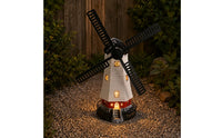 Solar Rotor Lamp Resin Yard Ornament Automatic Dusk on for Patio
